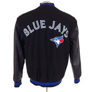 MLB Toronto Blue Jays JH Design Black Reversible Jacket Size S Mens